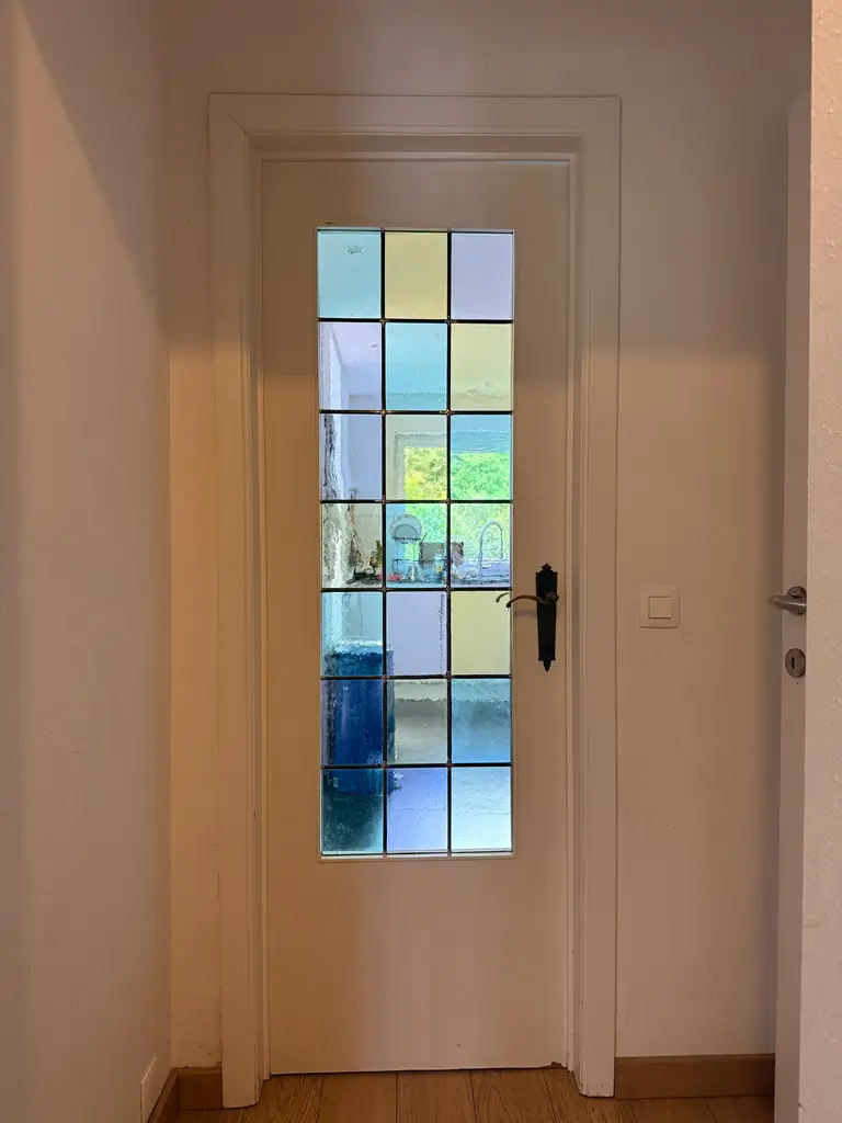 Porte vitrée style vitrail Porte vitrée