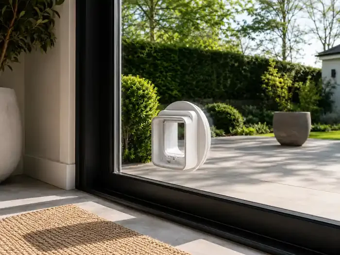 Installation d’une chatière SureFlap DualScan dans un vitrage