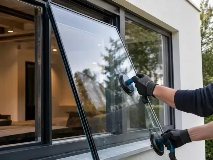 Remplacement d’un double vitrage sur une fenêtre